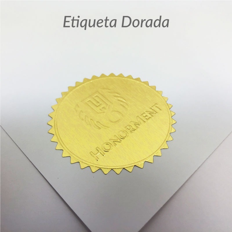 Troqueladora/sello Seco Ideal 41mm + Paq De 40 Etiq Doradas