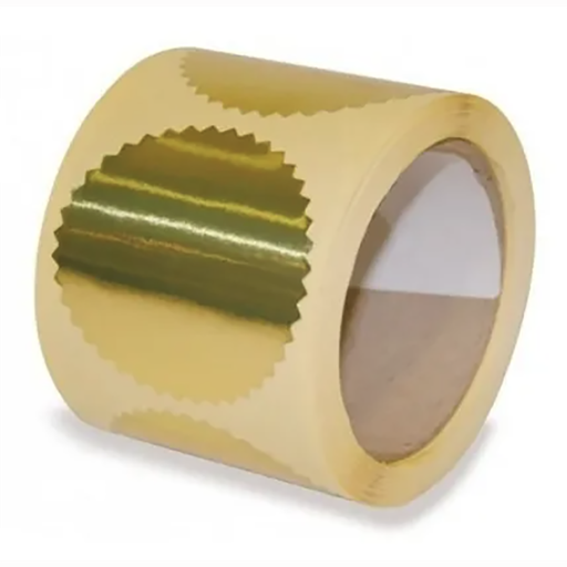[ETD 102 100] Etiquetas Doradas Sol Ø53mm (100 piezas)