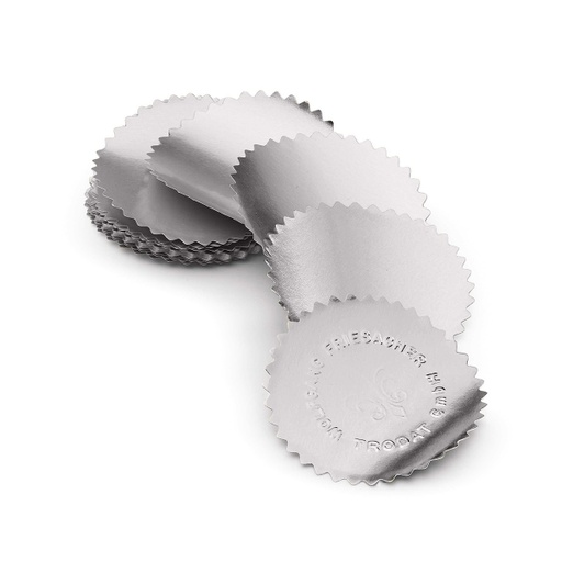 [ETP 201 100] Etiquetas Plateadas Sol Ø43mm (100 piezas)